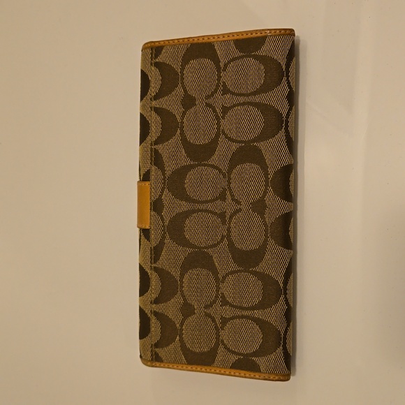 Vintage Coach monogram fold long wallet - Picture 2 of 8
